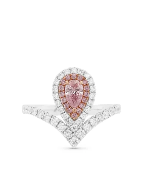 HYT Jewelry 18kt white gold diamond ring Silver R797HR