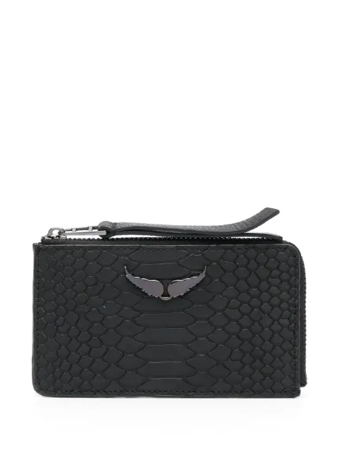 Zadig&Voltaire logo-plaque leather purse Black LWSG01107