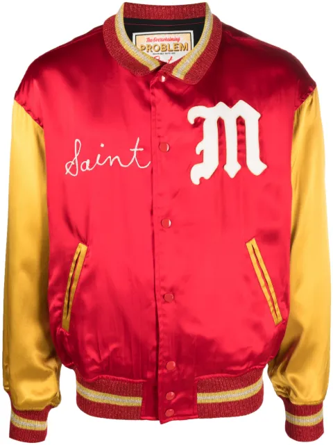 SAINT MXXXXXX satin bomber jacket Red SMS230000068