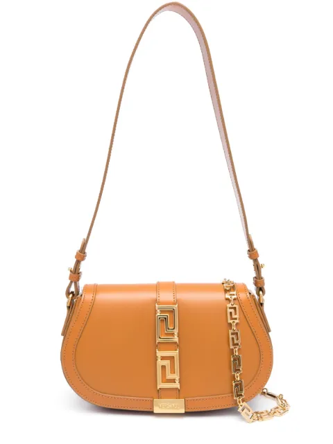 Versace Greca Goddess leather shoulder bag Brown 10071281A05134