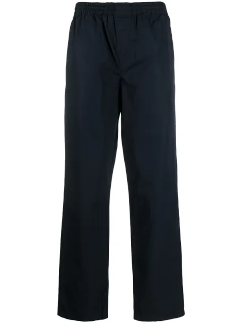 ASPESI elasticated-waistband straight-leg trousers Blue S3ACP15D307
