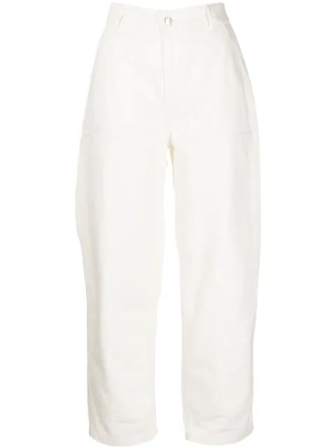 Maison Kitsuné cropped straight-leg jeans White KW01191WW0072