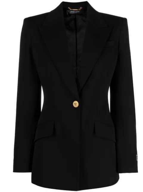 Versace single-breasted wool blazer Black 10090951A00905