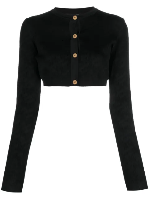 Versace La Greca cropped cardigan Black 10110201A05236