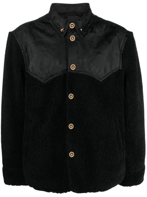 Versace Barocco Silhouette fleece jacket Black 10102231A07444