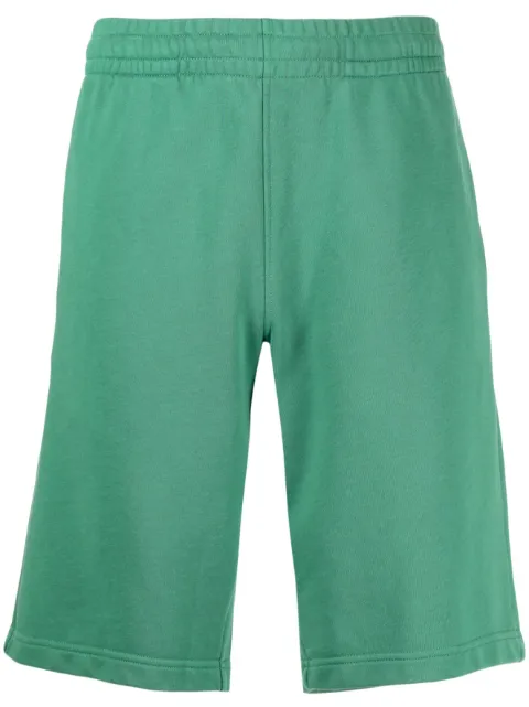 Maison Kitsuné logo-print bermuda shorts Green KM01307KM0027