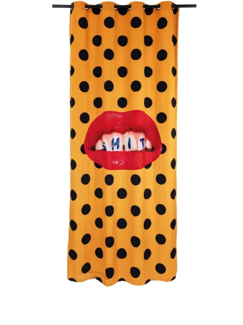 Seletti graphic-print curtain shower Orange T2404