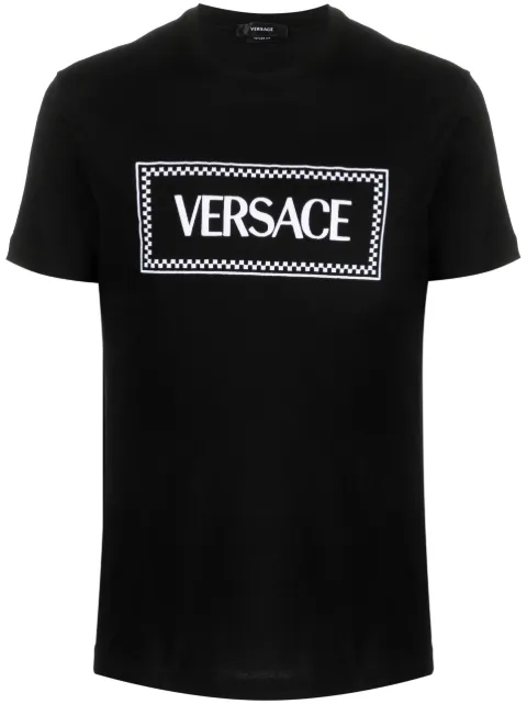 Versace logo-detail T-shirt Black 10116941A08584