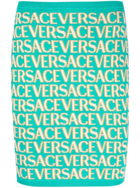 Versace Versace Allover knitted miniskirt Blue 10112201A07960