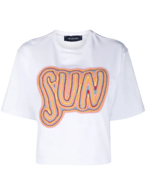 Sportmax crochet-embroidered cotton T-shirt White 2379710131600