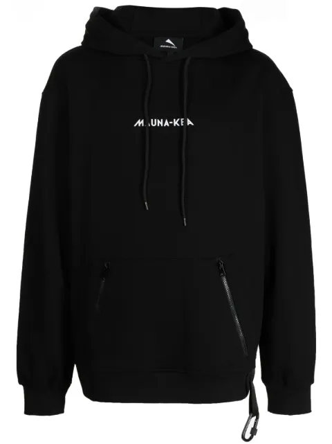 Mauna Kea logo-print cotton hoodie Black MKA627