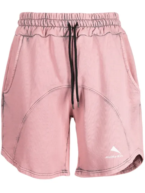 Mauna Kea panelled logo-print cotton short Pink MKS204