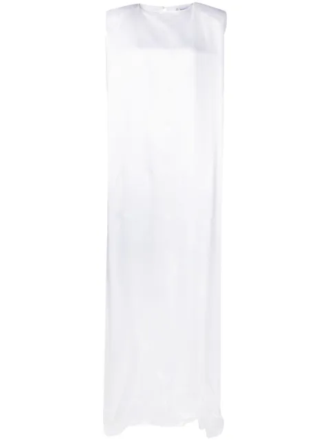 VETEMENTS logo-print floor-length dress White WE63DR301H