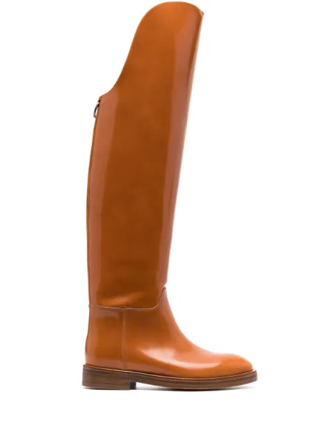 Durazzi Milano zipped knee-length boots Brown SB02TTAN