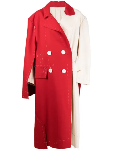 Maison Martin Margiela Pre-Owned deconstructed double-breasted coat Neutrals DPVALMMCOAT7110