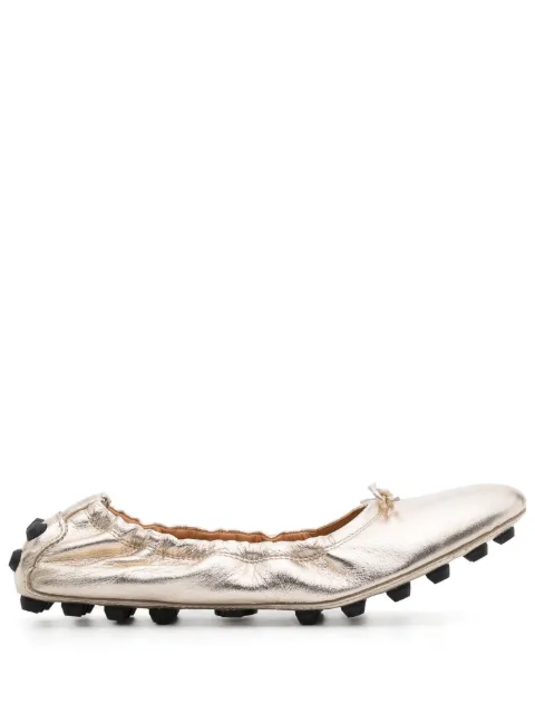 Tod's Bubble Ballerina leather shoes Gold XXW76K0HD20S7H