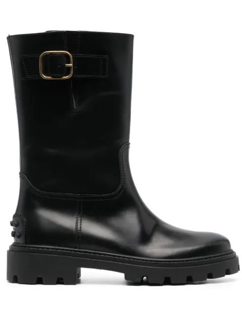Tod's buckle-detail leather boots Black XXW08J0HL80RBT