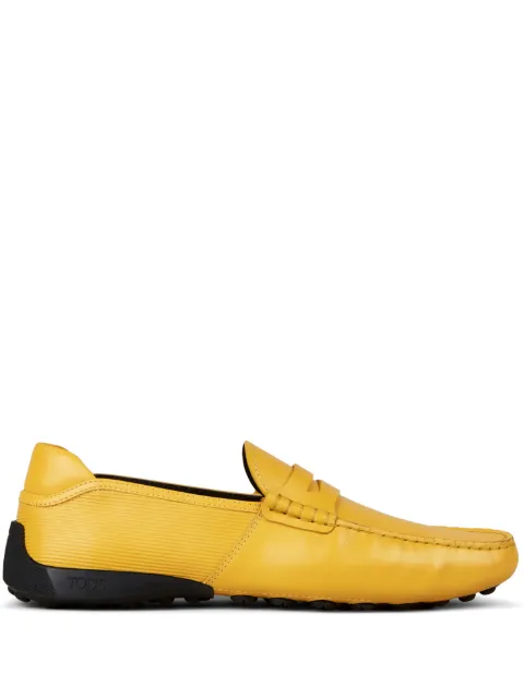 Tod's Automobili Lamborghini slip-on leather driving shoes Yellow Y5U86K0HL90BR0