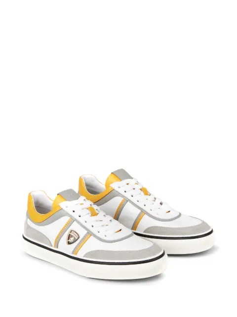 Tod's Automobili Lamborghini panelled lace-up leather sneakers Grey Y5M03E0HI70SI6
