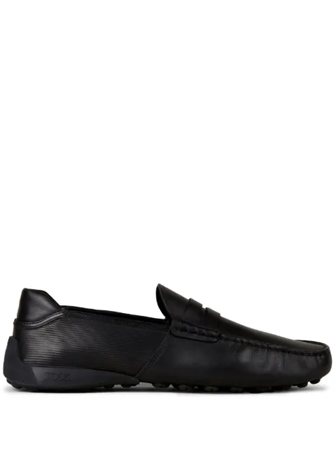 Tod's Automobili Lamborghini slip-on leather driving shoes Black Y5U86K0HL90N6M