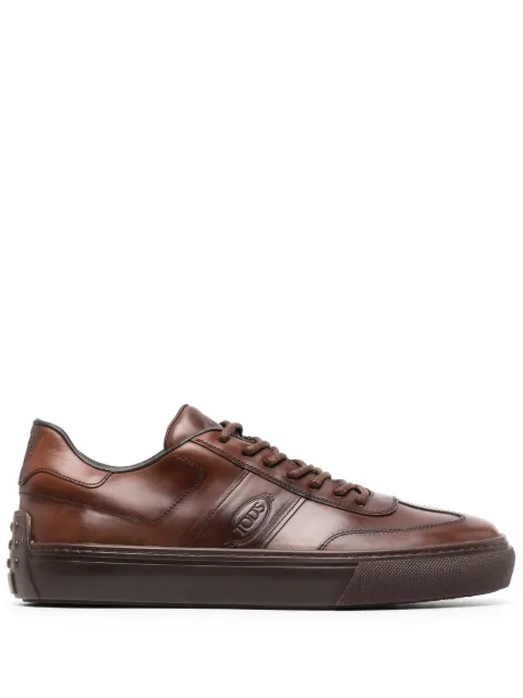 Tod's logo-debossed leather sneakers Brown XXM03E0GC50S96