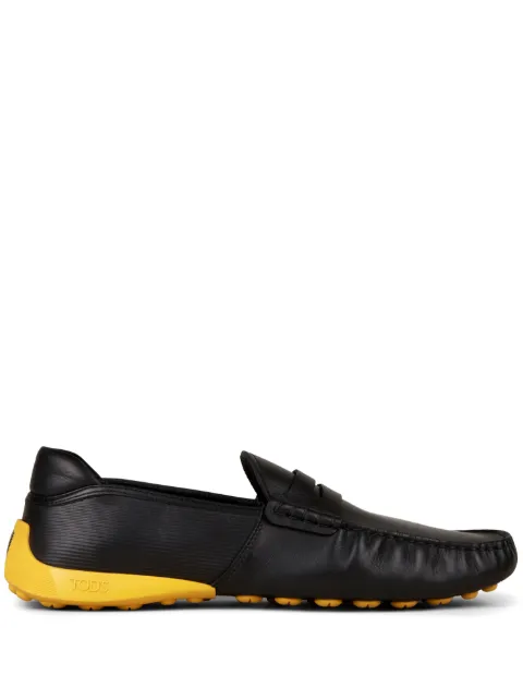 Tod's Automobili Lamborghini slip-on leather driving shoes Black Y5U86K0HL90N6M