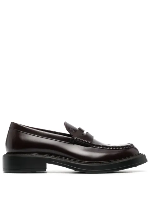 Tod's leather 50mm penny loafers Red XXM61K0AI40LYG