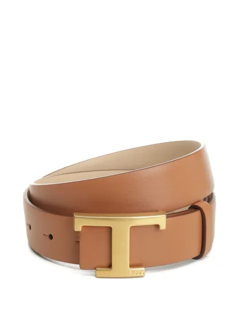 Tod's T Timeless-buckle reversible belt Neutrals XCWTSB10100RBR