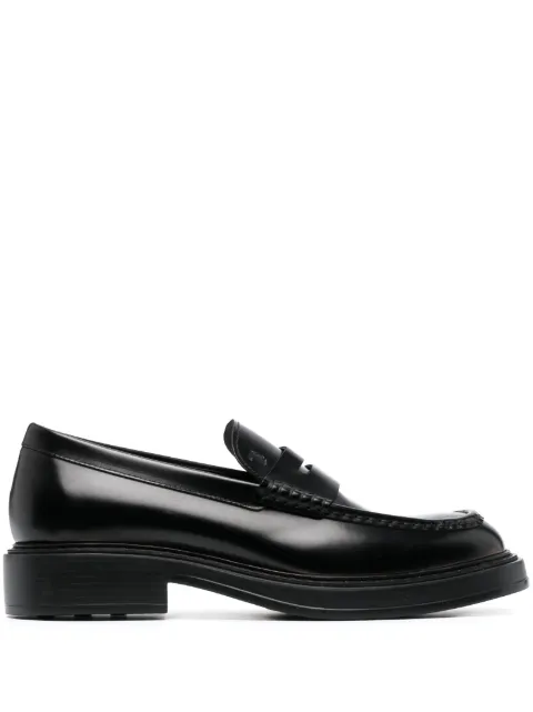 Tod's leather 50mm penny loafers Black XXM61K0AI40LYG