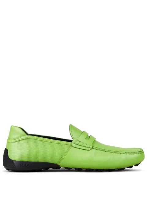 Tod's Automobili Lamborghini slip-on leather driving shoes Green Y5U86K0HL90BR0
