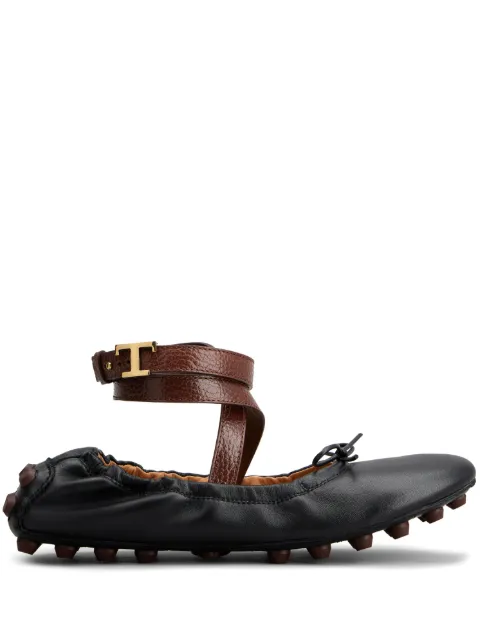 Tod's Gommino leather ballerina shoes Black XXW76K0HS50SWH014H