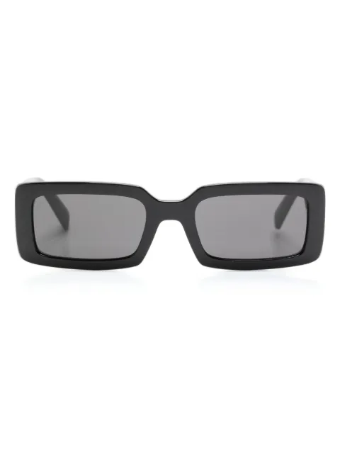 Dolce & Gabbana Eyewear logo-print rectangle-frame sunglasses Black DG618750187