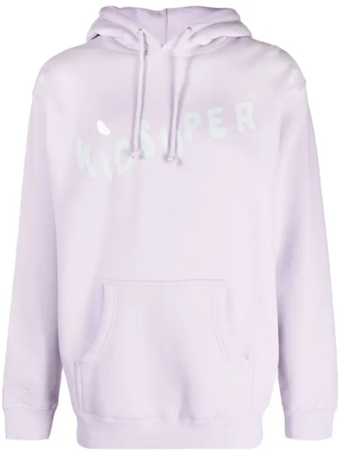 KidSuper Wavey logo-print hoodie Purple SS23HDH3