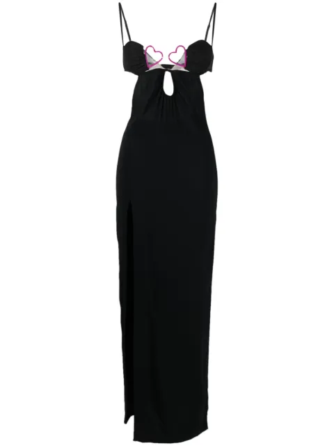 Nensi Dojaka bustier-neck sleeveless gown Black NDSS23DR132