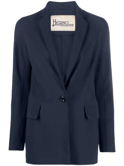 Herno single-breasted button-fastening blazer Blue GA000234D13455S