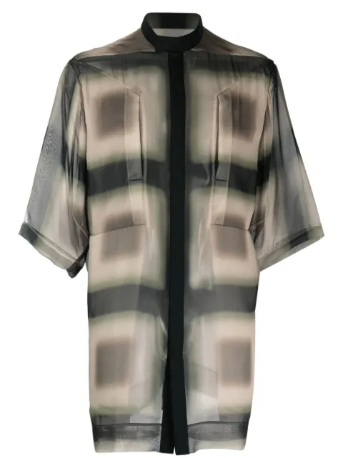 Rick Owens semi-sheer silk shirt Black RR01C4712SP2