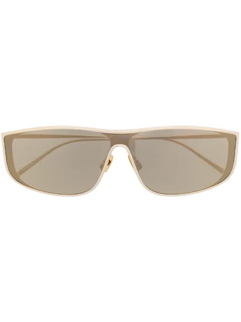Saint Laurent Eyewear rectangle frame sunglasses Gold 737456Y9902