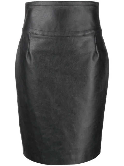Givenchy buckle-detail leather pencil skirt Black BW40PK61C1