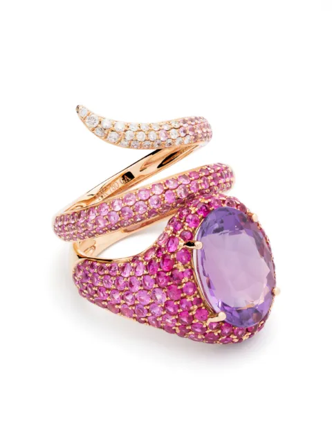 Stefere 18kt rose gold multi-stone ring Gold R0002579A01