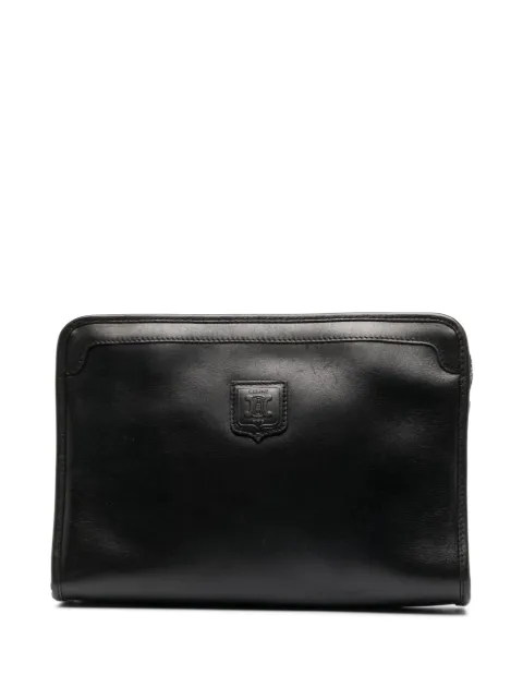 Celine Pre-Owned 1990s pre-owned logo-patch clutch bag Black 1501146