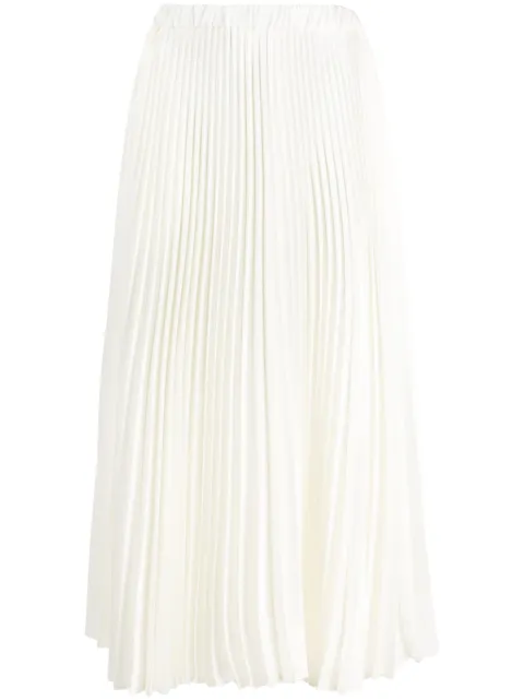 Jil Sander pleated mid-length skirt White J04MA0003J70096