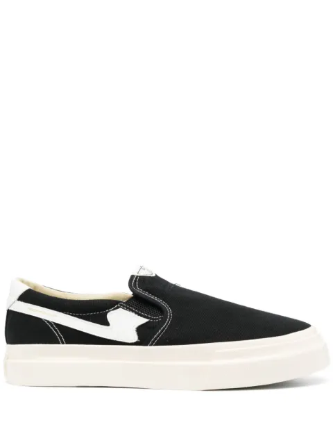 Stepney Workers Club contrast-stitch slip-on sneakers Black ya16012