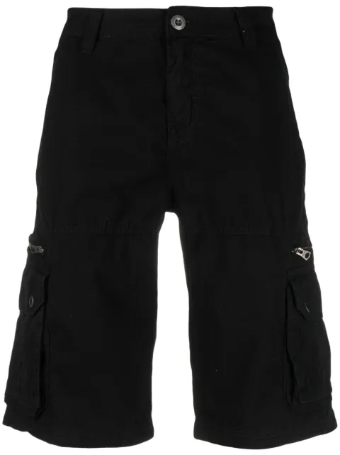 Alpha Industries cargo-pocket cotton bermuda shorts Black 136250