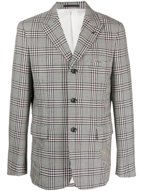 Comme des Garçons Homme Plus patchwork detailing checked blazer Neutrals PKJ028