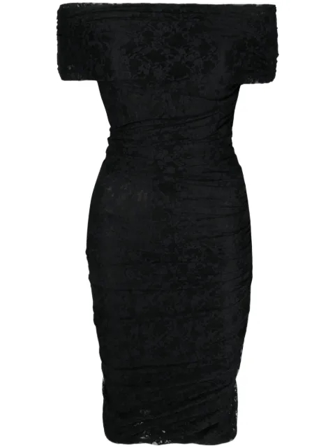 Philosophy Di Lorenzo Serafini floral-lace off-shoulder midi dress Black A04752117