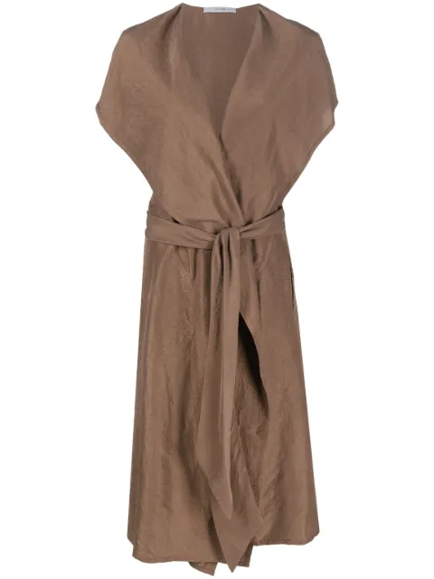 Dusan short-sleeve silk gilet Brown O2932A