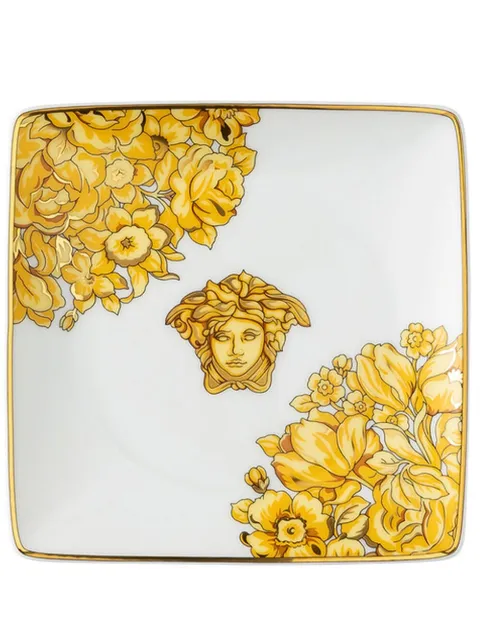 Versace Medusa Rhapsody square plate (12cm) White 1194040367015253