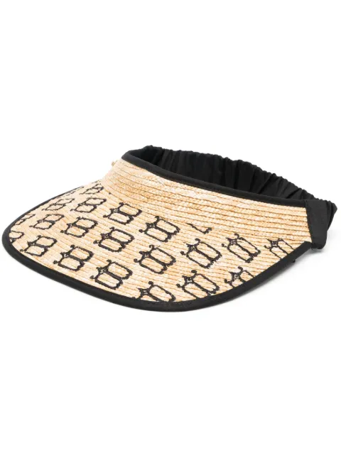 Borsalino Visor B braided-straw visor Neutrals 233085