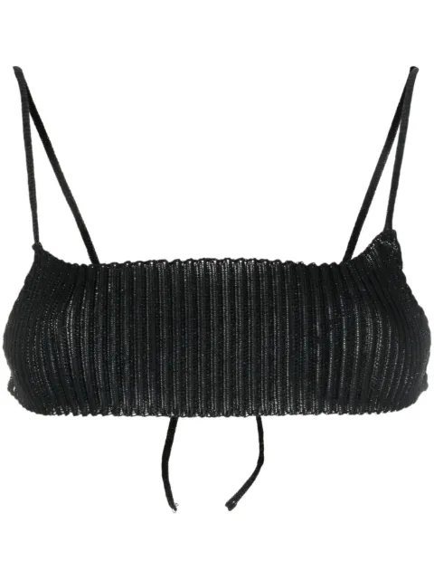 A. ROEGE HOVE Emma ribbed-knit bra top Black C08M049
