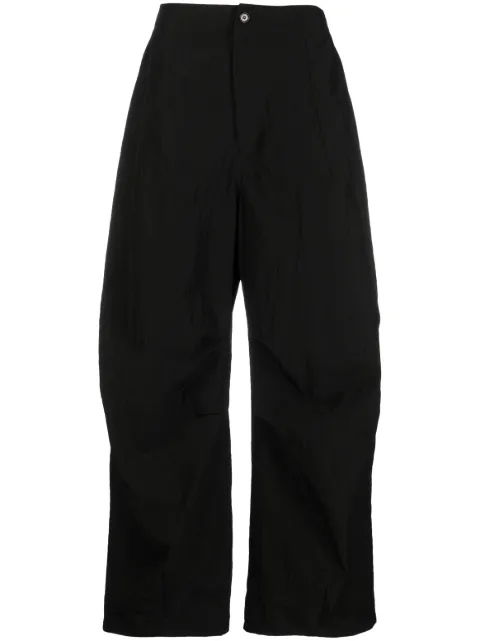 Amomento Ripstop Fatigue wide-leg trousers Black AM23SSM04PT